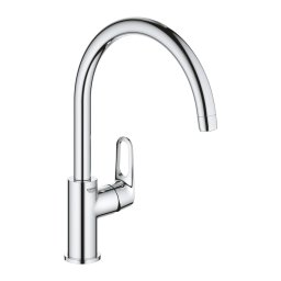 Baterie spalator bucatarie Grohe Bauflow,cartus ceramic, pipa pivotanta,crom-31538001
