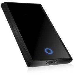 Carcasa externa HDD Icy Box 2,5" SATA pentru 1xUSB 3.0, negru + husa protectie