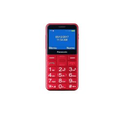 Telefon mobil Panasonic KX-TU155 EXRN Single SIM, 2G, pentru seniori, buton SOS, Rosu