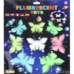 Stickere fosforoscente 8 Fluturi Multicolori