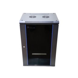 Cabinet rack 15u 600x600 montabil pe perete Negru