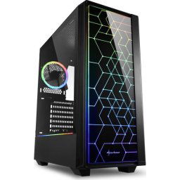 Carcasa Sharkoon RGB LIT 100 tower case (black, front and side panel of tempered glass)
