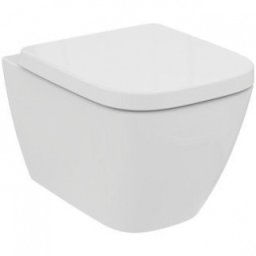 Set vas wc suspendat compact Ideal Standard I.Life S Rimless+ cu capac soft close,alb