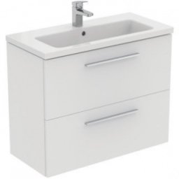 Set mobilier suspendat Ideal Standard I.Life S 80cm,cu 2 sertare,alb mat
