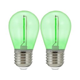 SET 2x LED Bec PARTY E27/0,3W/36V verde