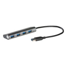 Hub USB U3HUB448, 4 porturi, USB 3.0, Negru