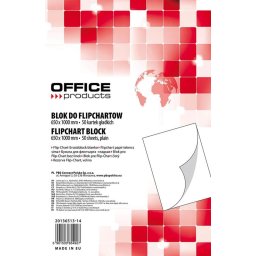 Rezerva hârtie pentru flipchart, 70g/mp, 65x100cm, 50coli/top, Office products - velina