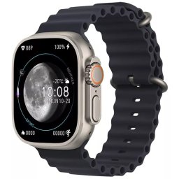 Ceas smartwatch S8 Ultra Max, 58mm, Touchscreen, Senzori, Functie Telefon, Black + 7 Curele
