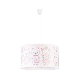 Lustră pe cablu pentru copii PRINT Duolla M 1xE27/40W/230V d. 35 cm animale mici