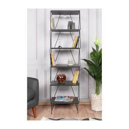 Bibliotecă BALABAN 165x48 cm antracit/neagră
