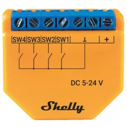 Modul Wi-fi pentru activarea scenelor Shelly Plus I4 - DC