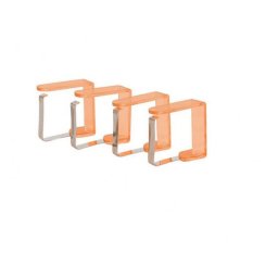 Set 4 agrafe pentru prindere fata de masa, culoare portocalie