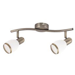 Aplica/Plafoniera Elite cu structura metalica bronz si abajur din sticla 5971 Rabalux