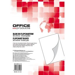 Rezerva hârtie pentru flipchart, 70g/mp, 58.5x81cm, 50coli/top, Office products - velina