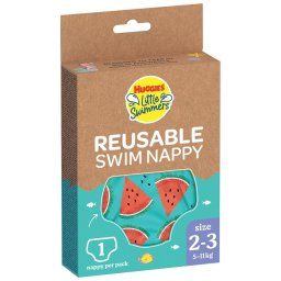 Scutec-chilotel pentru baie refolosibil, Huggies, nr 2-3, 5-11 kg, 1 buc, Watermelon