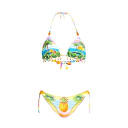 PIN UP STARS Costum de baie Ribbed Sliding Triangle, Sliding Brief Hawaii Print PC080SC-097 day