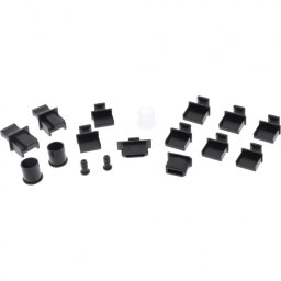 Set 17 buc protectie impotriva prafului pentru USB-A/Firewire/RJ45/RCA/jack 3.5mm, InLine IL59941K