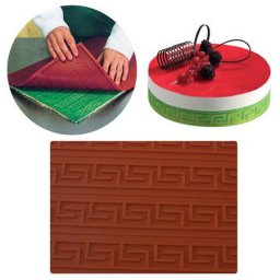 Covoras Silicon Blat Decor Relief Model Greca, 60x40 cm