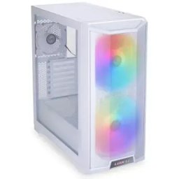 Carcasa 215 mid-tower argb tempered glass alb pci-slots 7 preinstalled fans 1x 120 mm 2x 200 mm
