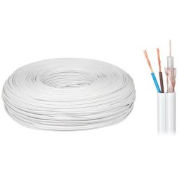 CABLU COAXIAL 75 CU+CU+2X0.5MM 100M KAB0546