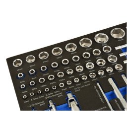 Trusa chei cu clichet 1/4"-1/2", 80 piese, GEKO G10833A