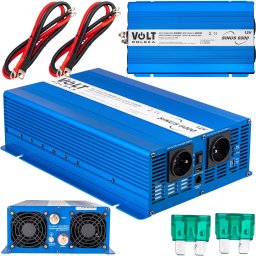 Invertor Convertor de tensiune SINUS 6000 12V 220 6000W VOLT POLSKA 3SIPS600012