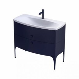 Set mobilier suspendat Oristo Louis 102cm cu 2 sertare,bleumarin mat