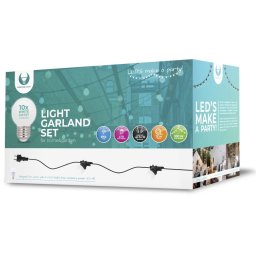 Ghirlanda luminoasa decorativa exterior Forever Light 12m cu 10 becuri LED E27