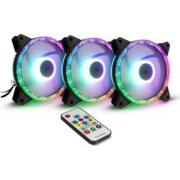 Set de ventilatoare Argus RS-07 RGB 3x 120x120x25 - 88885537