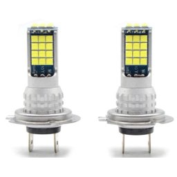 Set 2 Becuri Auto cu 30 Led H7 temperatura 6000k putere 90W 8500LM Fara Ventilator
