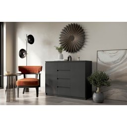 COMODA NIT 2, NEGRU, 109X85HX40CM