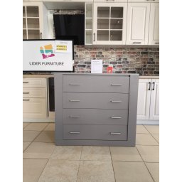 COMODA IANIS 3, GRI, 100X90HX42 CM