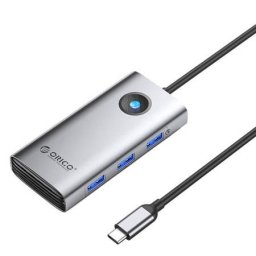 Statie de andocare multifunctională Orico Type-C 6 in 1 HUB (gri)