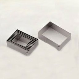 Dreptunghi - Decupatoare Inox 3.7 - 6.5 x H 2 cm, Cutie 7 Buc