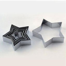 Stea - Decupatoare Inox O 3 - 9 x H 2 cm, Cutie 7 Buc