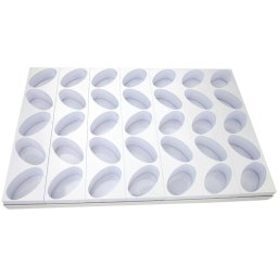 Monoportii Ovale 9 x 5 x H 4 cm - Set 7 Matrite Formare 35 Produse, Tava 60 x 40 cm