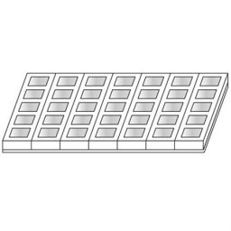 Monoportii Patrate 6 x 6 x H 4 cm - Set 7 Matrite Formare 35 Produse, Tava 60 x 40 cm