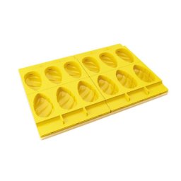 Set Tava si 4 Matrite Silicon Inghetata pe bat Malibu, 12 cavitati, 85 ml