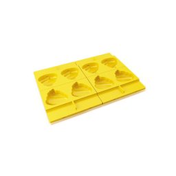 Set Tava si 4 Matrite Silicon Inghetata pe bat Honolulu 8 cavitati, 100 ml