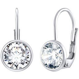 Silvego Cercei de argint eleganți cu zirconiu Swarovski clar SILVEGOB70607S