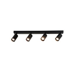 Spot Liniar cu 4 Proiectoare x GU10, Negru, 720x60x180 mm