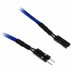 Cablu prelungitor BitFenix Alchemy 2-pini I/O-Panel, 30cm, blue/black, BFA-MSC-2IO30BK-RP