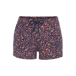 s.Oliver Pantaloni de pijama albastru închis / portocaliu pastel / roșu cranberry / alb