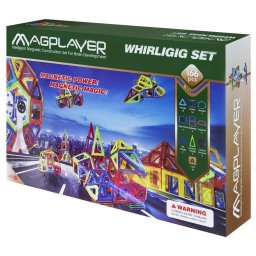 Joc de constructie magnetic - 166 piese