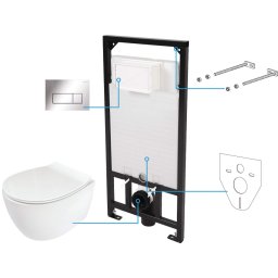 SILIA Set wc 6 în 1 CDLS6ZPW Finisaj: crom
