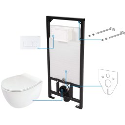 SILIA Set wc 6 în 1 CDLA6ZPW Finisaj: alb