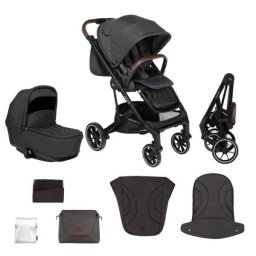 Carucior 2 in 1 Skiddou Moss Onyx Negru