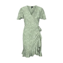 VERO MODA Rochie Vmemma Henna Ss Short Wrap Dress Wvn Ga 10290762 15-6414 TCX reseda