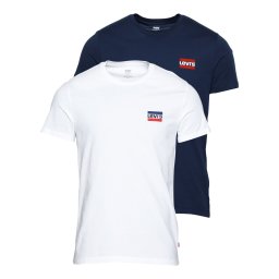 LEVI'S ® Tricou 'Graphic Crewneck T-Shirt - 2 Pack' bleumarin / roșu / alb