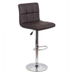 Scaun bar, înălțime reglabilă, rotativ, suport picioare, piele sintetică, maro, ABS 191